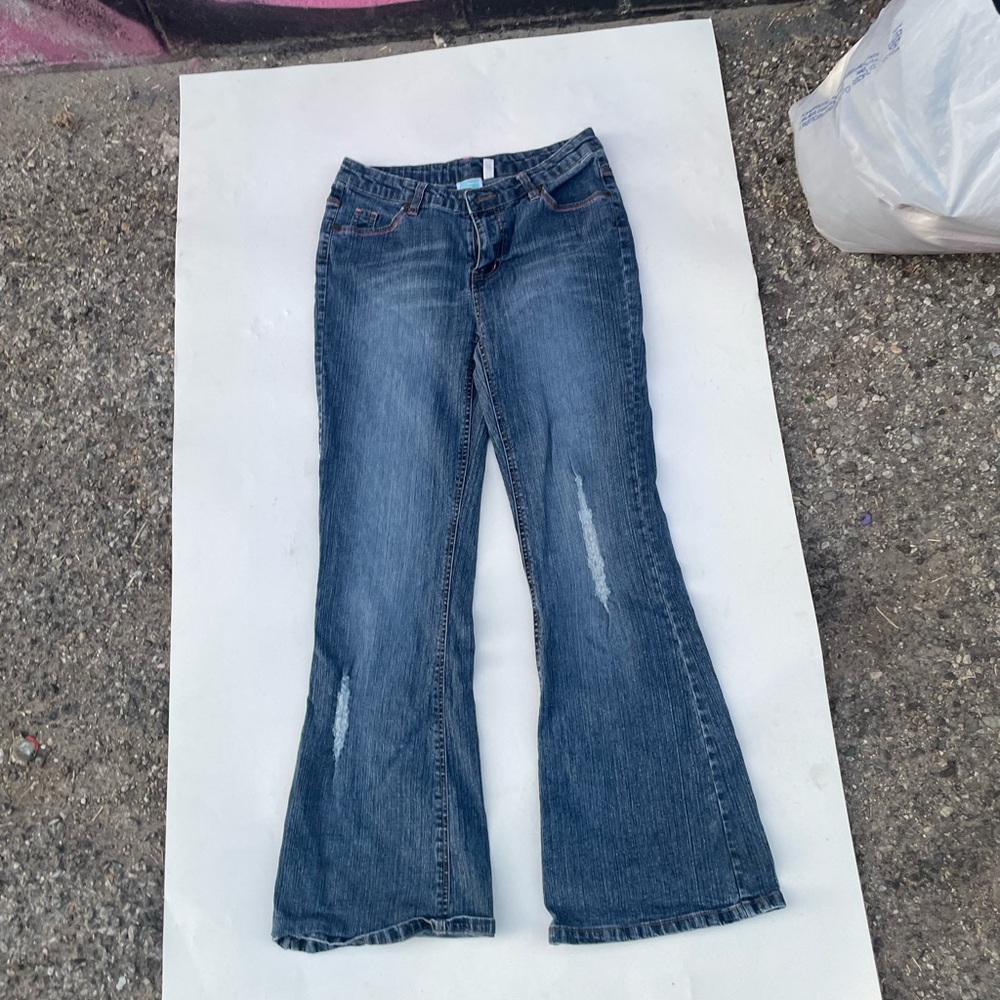 Sideout Y2K style jeans pink stitching